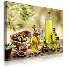 obraz-na-sciane-do-kuchni-oliwa-z-oliwek-przyprawy-natura-rosliny-30x20