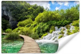 fototapeta-jeziora-plitwickie-wodospad-3d-450x300