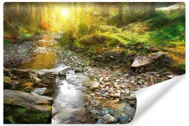 fototapeta-wodospad-slonce-las-dekor-3d-450x300