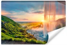 fototapeta-zachod-slonca-wodospad-dekor-3d-450x300