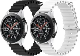 2x-pasek-do-zegarka-czarny-bialy-silikon-samsung-galaxy-watch-3-45mm-22mm