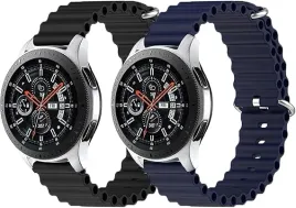 2x-pasek-do-zegarka-niebieski-czarny-silikon-samsung-huawei-watch-22mm