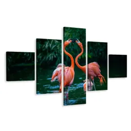 obraz-wieloczesciowy-flamingi-nad-woda-3d-250x150