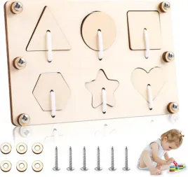 tablica-manipulacyjna-drewniana-ksztalty-sznurki-srubki-montessori-diy