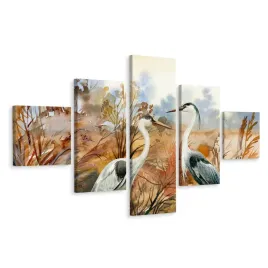 obraz-wieloczesciowy-zuraw-czapla-akwarela-250x150
