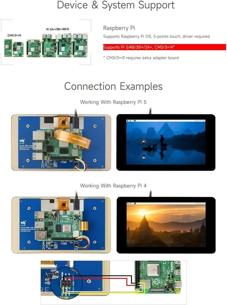 waveshare-wyswietlacz-dotykowy-7-do-raspberry-pi-4b-3b-3a-cm3-4-stan-nowy-model-b0cgx3vzlz