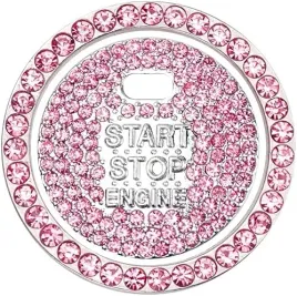 naklejka-start-stop-engine-silnik-rozowe-krysztalki-blyszczace-cyrkonie
