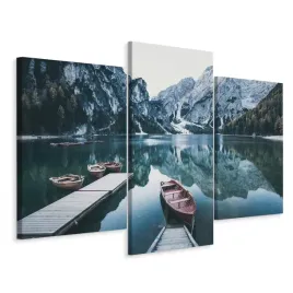 obraz-3-czesciowy-alpy-jezioro-most-natura-90x60