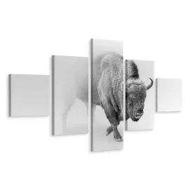 obraz-5-czesciowy-bizon-we-mgle-natura-3d-250x150