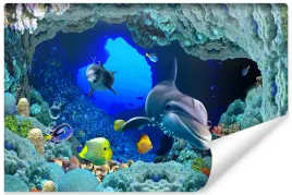 fototapeta-mlodziezowa-delfiny-ocean-ryby-450x300