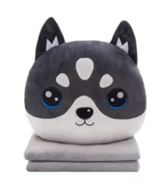 maskotka-poduszka-koc-ogrzewacz-do-rak-pies-husky-popielaty-z-kocem-4w1