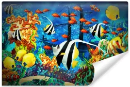 fototapeta-mlodziezowa-tropikalne-ryby-3d-400x280