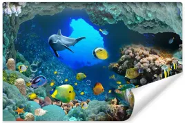 fototapeta-do-sypialni-kolorowe-ryby-ocean-450x300