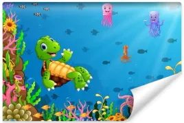 fototapeta-dziecieca-zolw-ryby-ocean-woda-450x300