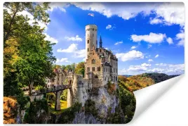 fototapeta-do-salonu-zamek-las-panorama-3d-450x300