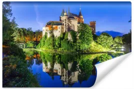 fototapeta-do-salonu-zamek-las-pejzaz-gory-450x300