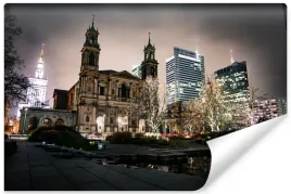 fototapeta-do-biura-warszawa-noca-kosciol-450x300