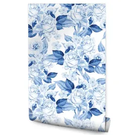 tapeta-do-salonu-kwiaty-roze-liscie-rosliny-natura