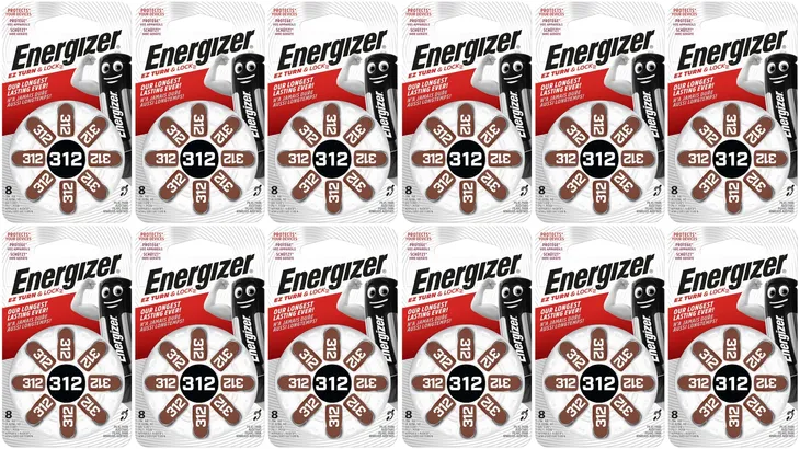 96x Bateria ENERGIZER Słuchowa 312 PR41 Zinc 1,4V
