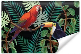fototapeta-do-salonu-ptaki-papuga-tukan-3d-400x280