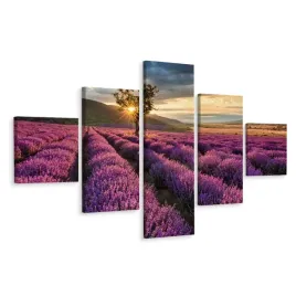 obraz-5-czesciowy-lawenda-kwiaty-slonce-3d-250x150