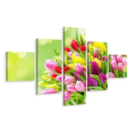 obraz-pentaptyk-kolorowe-tulipany-dekor-3d-250x150