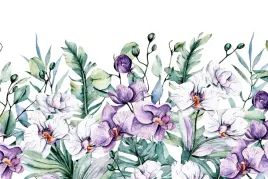 fototapeta-mlodziezowa-orchidee-liscie-3d-400x280
