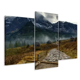 obraz-tryptyk-sciezka-w-gorach-pejzaz-3d-120x80