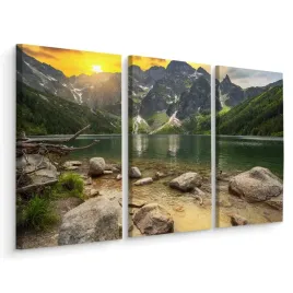 obraz-tryptyk-zachod-slonca-w-gorach-dekor-120x80