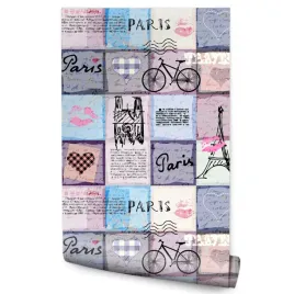 tapeta-mlodziezowa-patchwork-paryz-napisy-serca