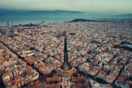 fototapeta-3d-do-salonu-panorama-barcelony-450x300