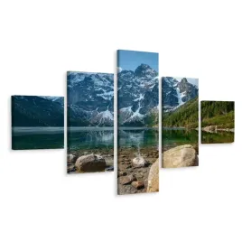 obraz-pentaptyk-gory-jezioro-las-widok-3d-250x150