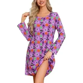 koszula-nocna-damska-halloween-fioletowa-kostium-dynia-rozm-m