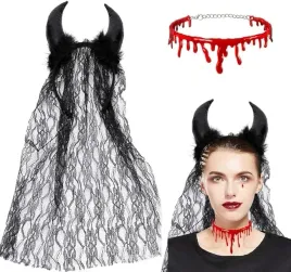 opaska-na-glowe-rogi-welon-and-krwawy-naszyjnik-zestaw-halloween-kostium