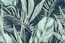 fototapeta-do-sypialni-liscie-natura-retro-450x300