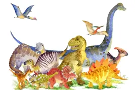 fototapeta-dziecieca-dinozaury-akwarela-450x300