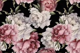 fototapeta-do-salonu-zielen-biale-peonie-450x300