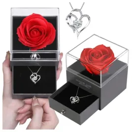serce-naszyjnik-wieczna-roza-walentynki-prezent-kobieta-wisior-roza-pudelko