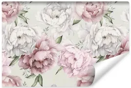 fototapeta-do-sypialni-peonie-3d-listki-450x300