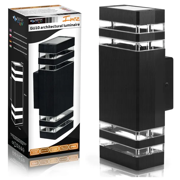 Kinkiet zewnętrzny lampa ogrodowa zewnętrzna elewacyjna ścienna GU10 LED