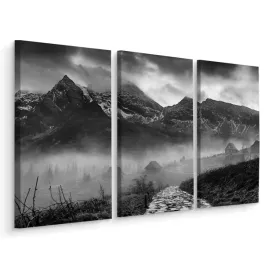 obraz-tryptyk-czarno-bialy-gorski-widok-3d-150x100