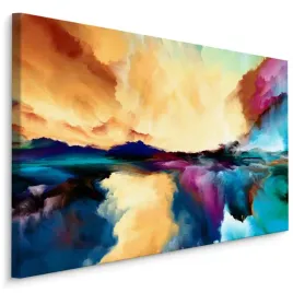 obraz-na-plotnie-kolorowe-chmury-abstrakcja-120x80