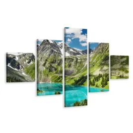 obraz-pentaptyk-gory-las-jezioro-pejzaz-3d-250x150