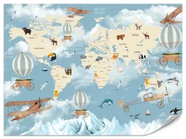 fototapeta-dla-dzieci-mapa-swiata-samoloty-styl-retro-kontynenty-315x210