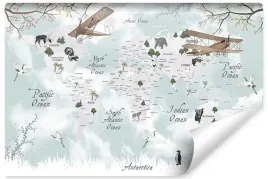 fototapeta-mapa-zwierzatka-samoloty-niebo-450x300
