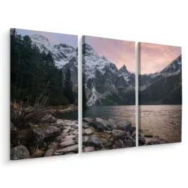 obraz-tryptyk-las-jezioro-w-gorach-natura-150x100