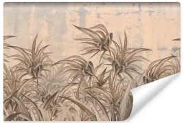 fototapeta-bezowe-liscie-beton-styl-retro-450x300