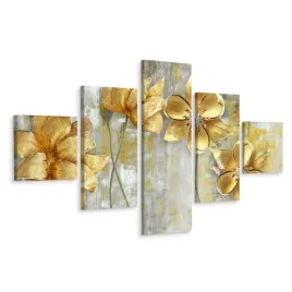 obraz-5-czesciowy-bezowe-kwiaty-dekor-3d-250x150