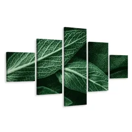 obraz-pentaptyk-zielone-liscie-z-bliska-3d-250x150