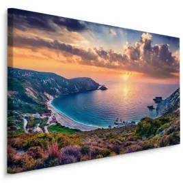 obraz-do-salonu-zachod-slonca-zatoka-natura-120x80